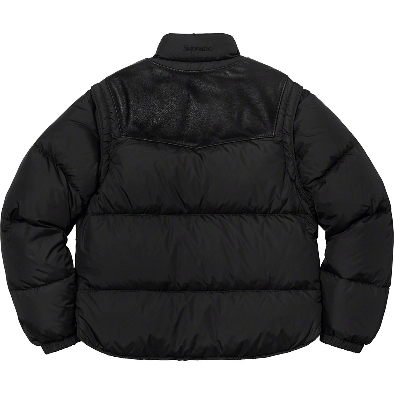 Supreme®/Schott® Down Leather Vest Puffy Jacket view 16